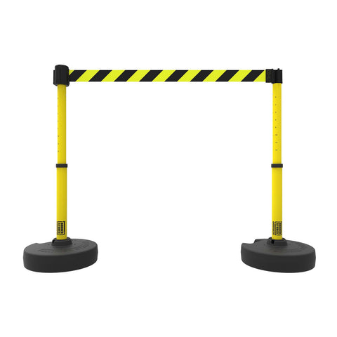 PLUS Barrier Set X2, Yellow/Black Diagonal Stripe